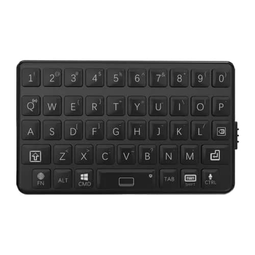 EXknight Mini Bluetooth Keyboard - Retro Clicky Style, Black | Compact Wireless Mechanical Keyboard for Tablets & Phones thumbnail 2