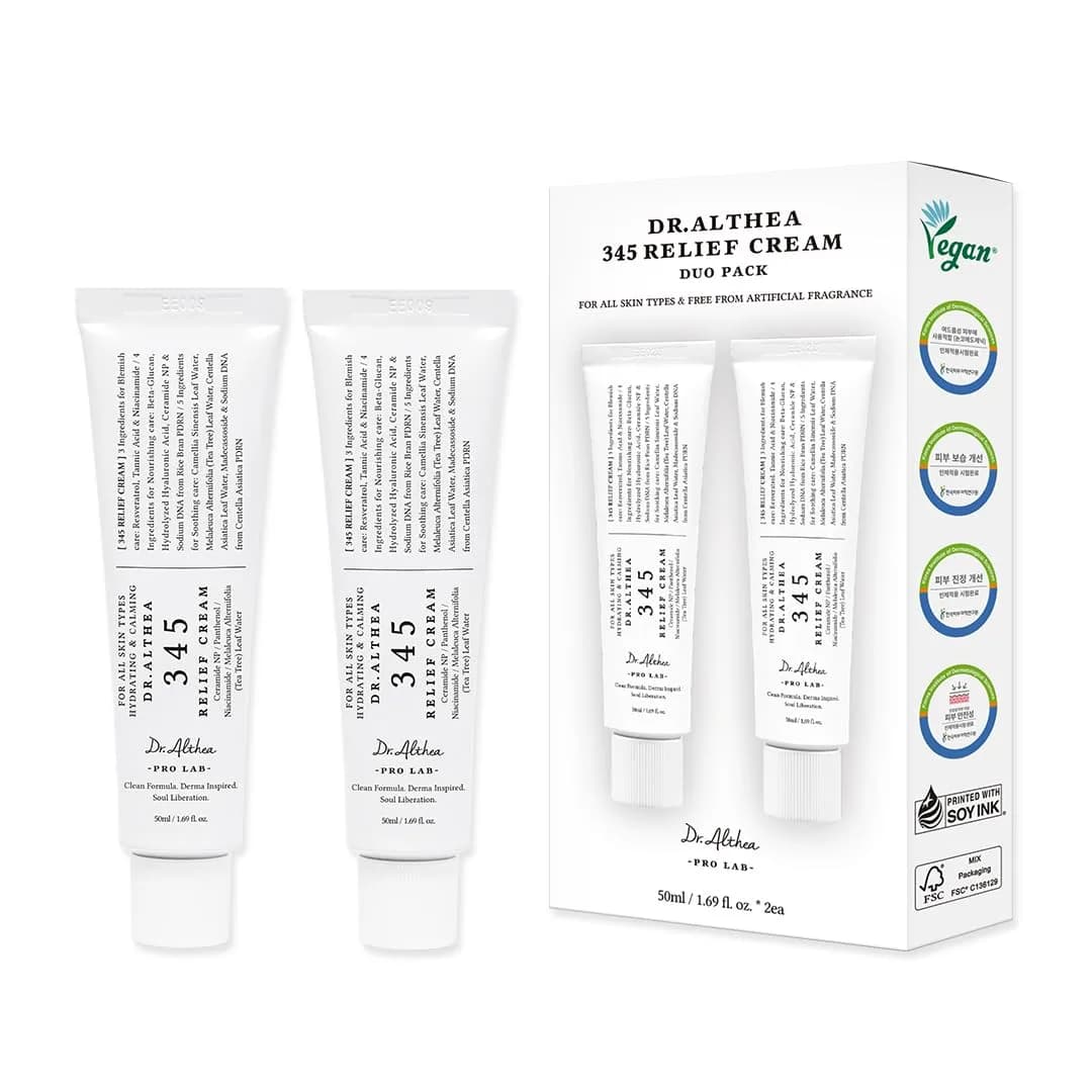 Dr.Althea 345 Relief Cream 100ml (3.38 Fl Oz) | Soothes Blemishes & Hydrates Sensitive Skin - main product image