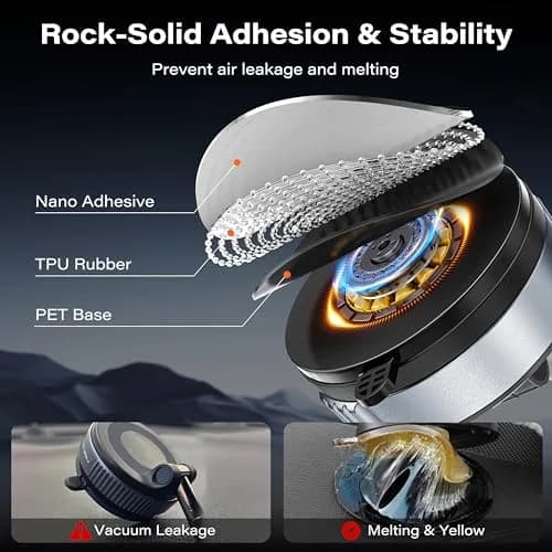 APPS2Car Phone Holder for Car Dashboard & Windshield | Twist-Gel-Lock Suction, 360° Rotation, Heavy-Duty Compatibility thumbnail 5