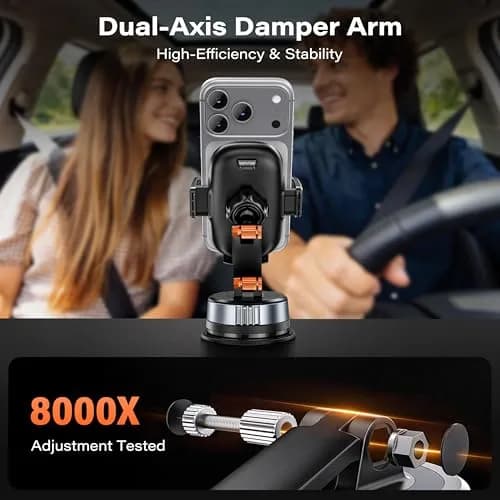 APPS2Car Phone Holder for Car Dashboard & Windshield | Twist-Gel-Lock Suction, 360° Rotation, Heavy-Duty Compatibility thumbnail 6