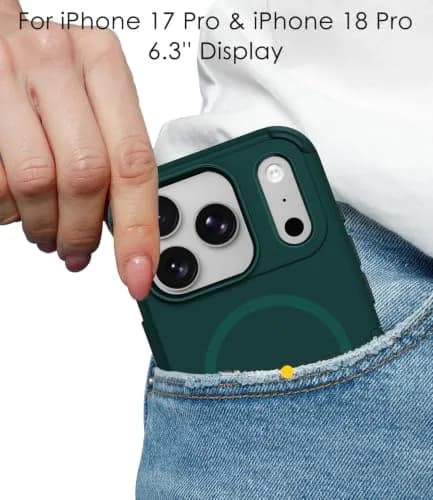 Diverbox MagSafe Rugged Case for iPhone 17 Pro & 18 Pro, Dark Green | Military Drop-Grade Protection thumbnail 6