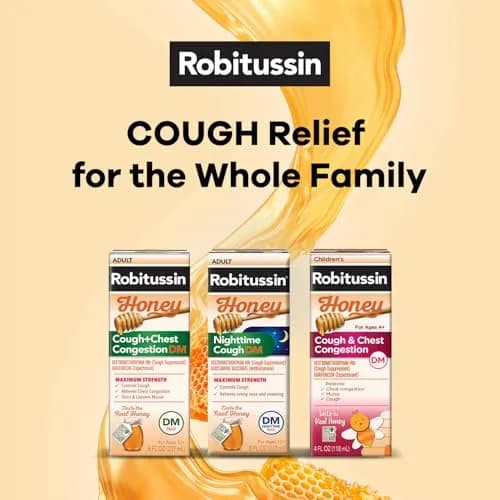 Robitussin Honey DM Max, Day & Night Formulas, 8 fl oz | Honey Flavored Cough & Congestion Relief for Adults & Children 12+ thumbnail 8