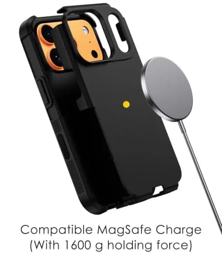 Diverbox Black Case for iPhone 17 Pro Max & 18 Pro Max | Military Grade Drop Protection, MagSafe Compatible thumbnail 5