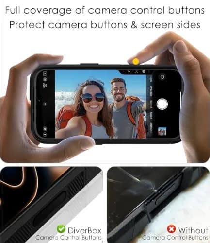 Diverbox Black Case for iPhone 17 Pro Max & 18 Pro Max | Military Grade Drop Protection, MagSafe Compatible thumbnail 7