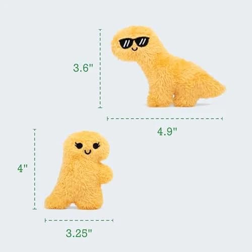WHAT DO YOU MEME? Emotional Support Dino Nuggies Plush Toy Set (5 Plushies + Basket) | ASTM-Tested, Non-Toxic Polyester thumbnail 5