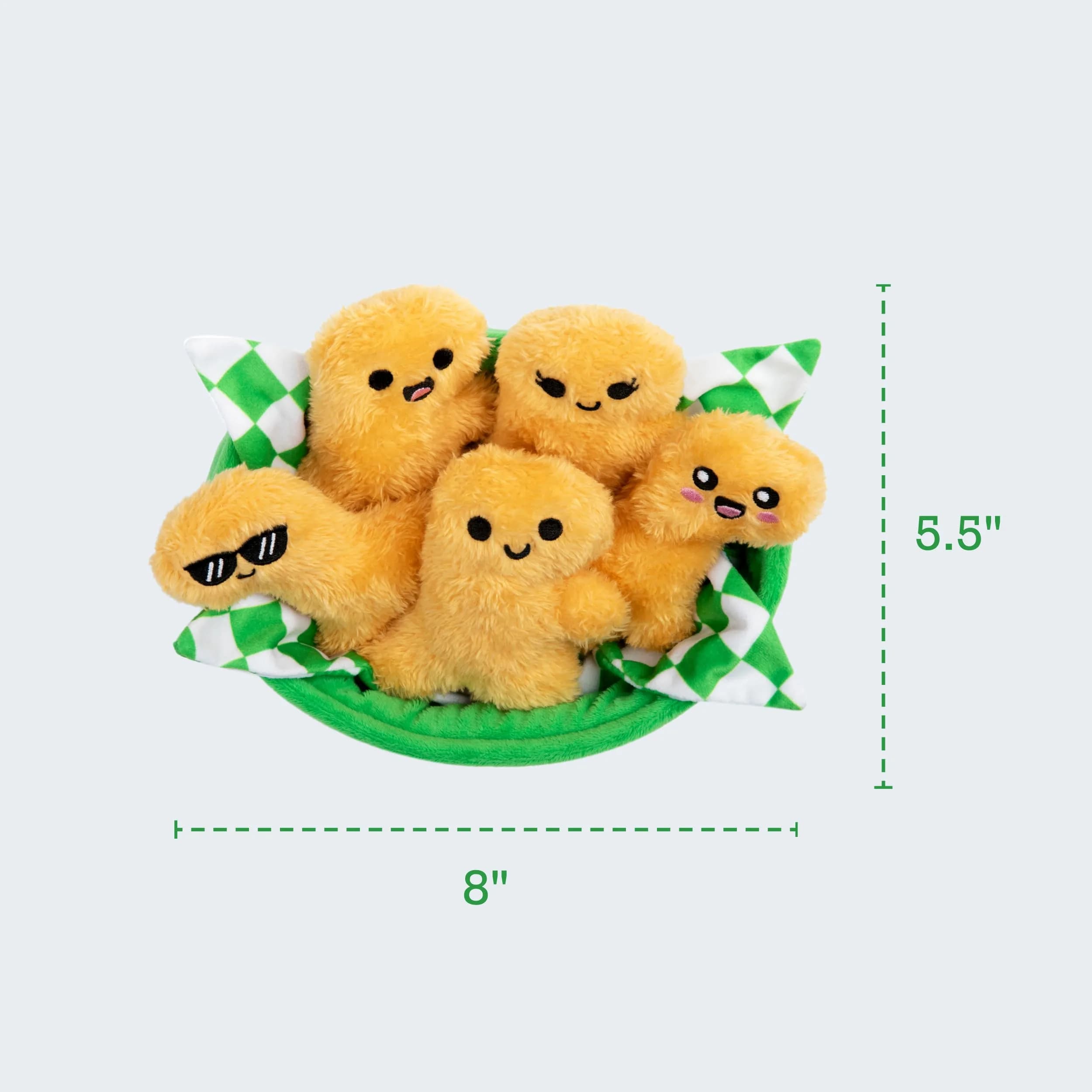 Relatable Emotional Support Dino Nuggies Plush Set with Basket | ASTM-Tested Toy Figure - view 4