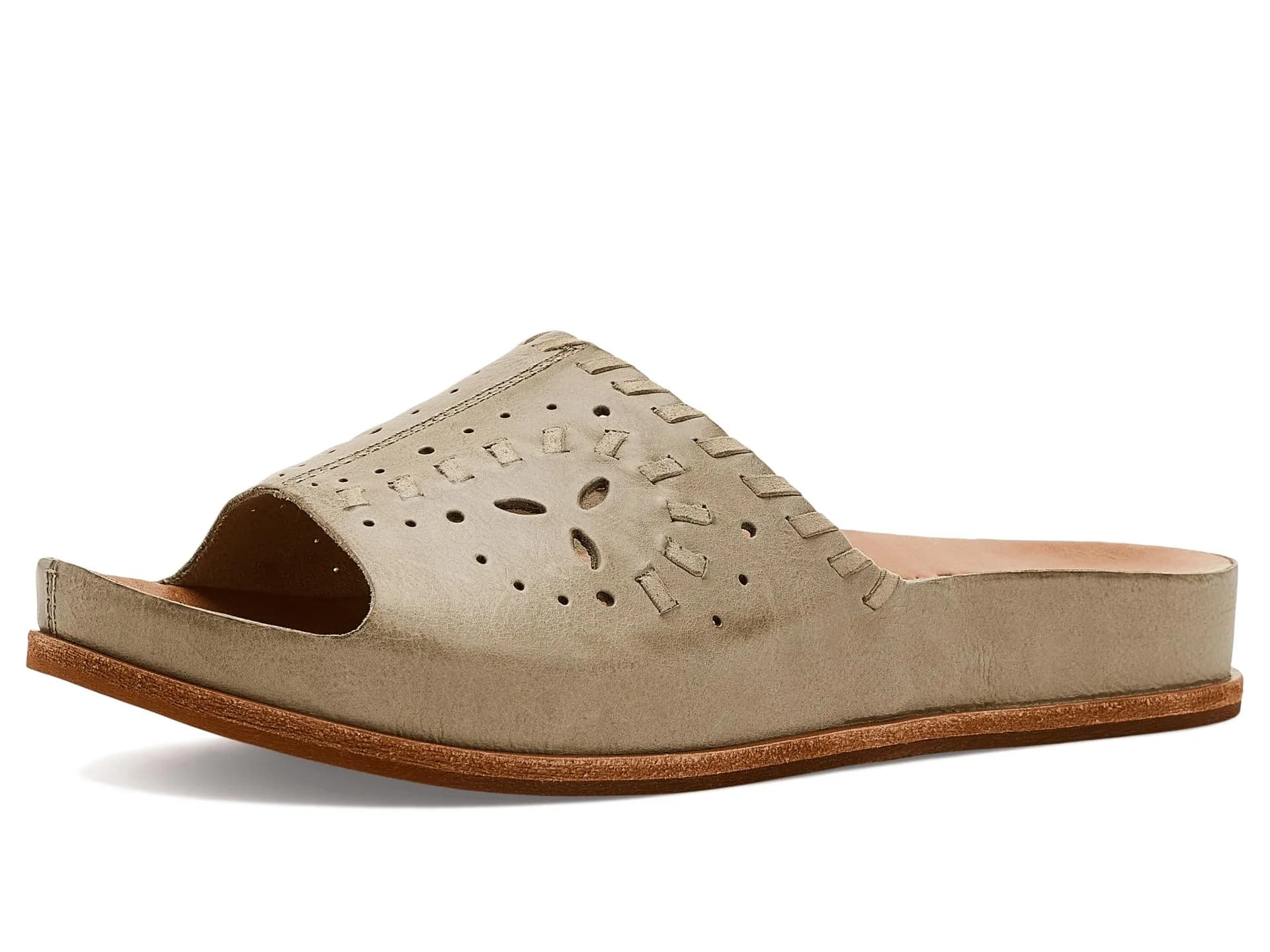 BORN Tutsi Woven Sandal Light Green 11 US | Retro-Chic Platform with Leather & Microfiber