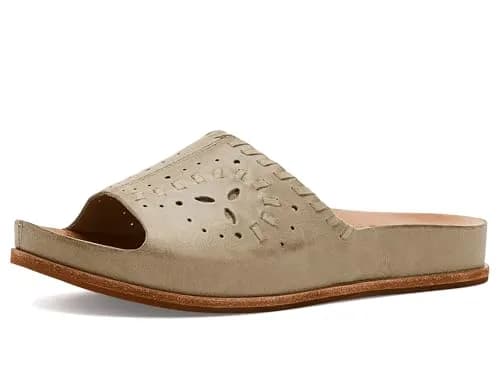 BORN Tutsi Woven Sandal Light Green 11 US | Retro-Chic Platform with Leather & Microfiber thumbnail 1