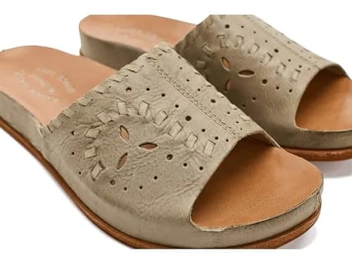 BORN Tutsi Woven Sandal Light Green 11 US | Retro-Chic Platform with Leather & Microfiber thumbnail 2