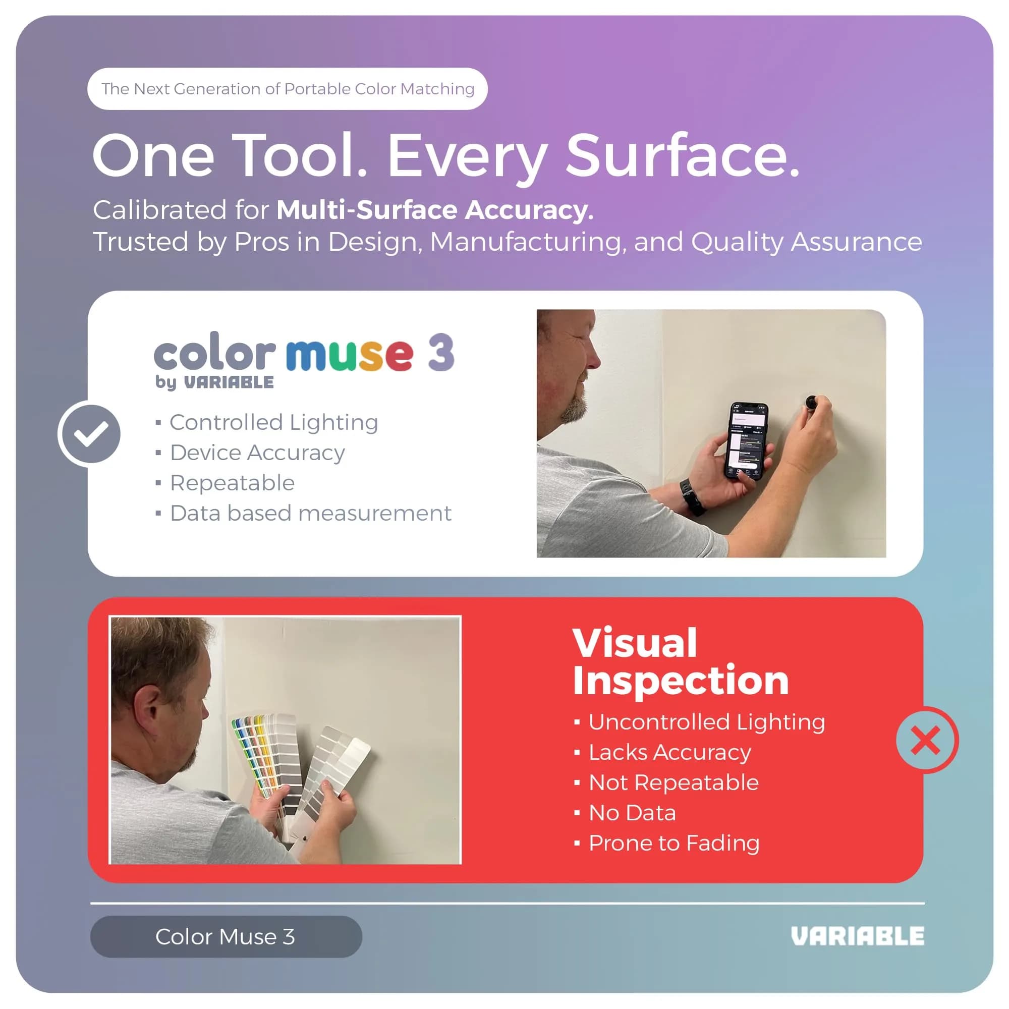 COLOR MUSE 3 Portable Color Matching and Paint Scanner Device with Case | Wireless Digital Colorimeter Sensor for Accurate Color - view 5