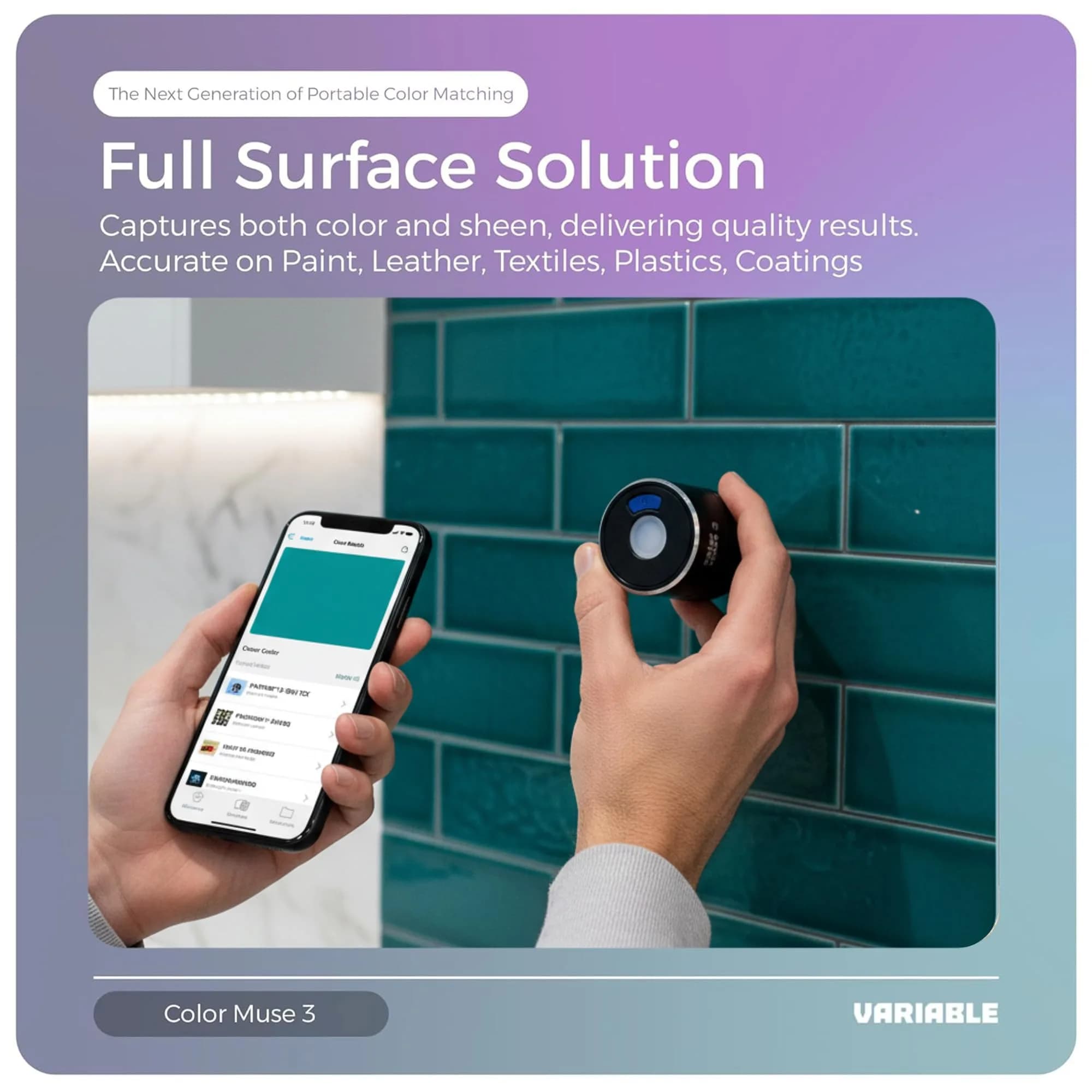 COLOR MUSE 3 Portable Color Matching and Paint Scanner Device with Case | Wireless Digital Colorimeter Sensor for Accurate Color - view 6