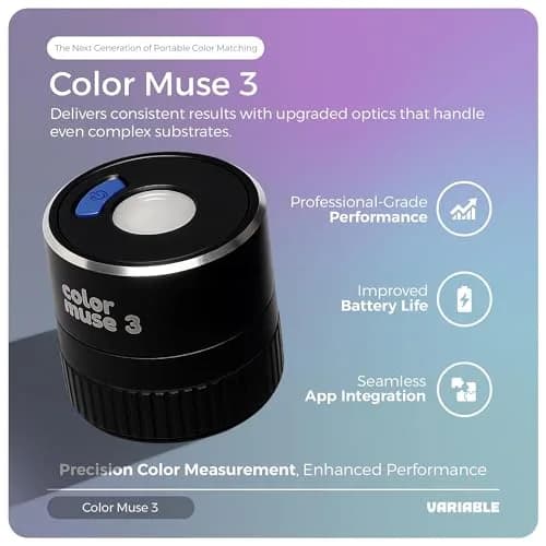 COLOR MUSE 3 Portable Color Matching and Paint Scanner Device with Case | Wireless Digital Colorimeter Sensor for Accurate Color thumbnail 3