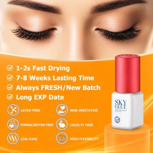 TUBeauty Sky Glue S+ Eyelash Extension Adhesive 5ml (0.17 Fl Oz) | Fast Drying 1-2s, 6-8 Weeks Retention thumbnail 2