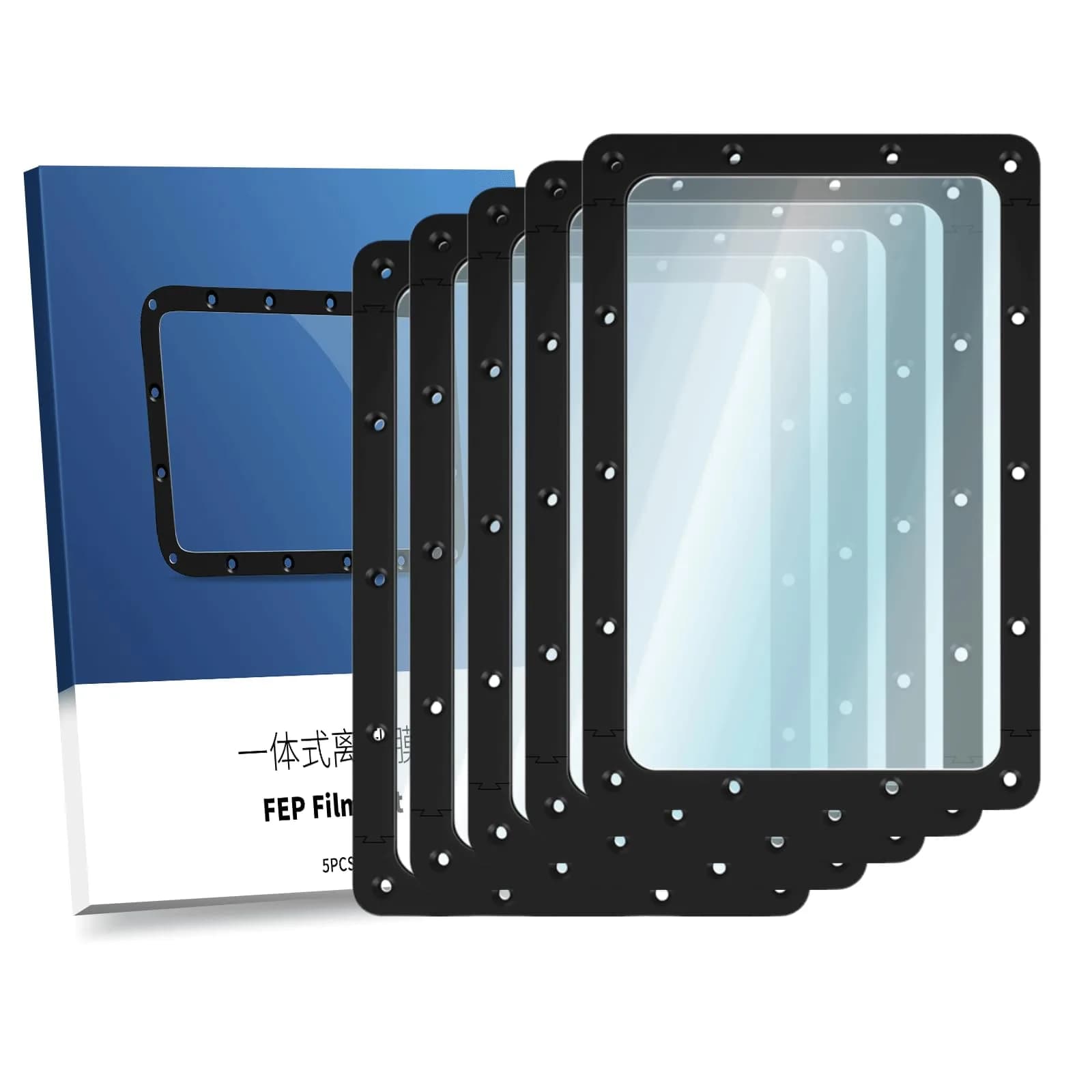 Aladrs 5PCS FEP Film for Anycubic Photon Mono 2/4 3D Printer 173x115.4mm | Integrated Frame Design for High Precision Printing — 5PCS for Mono 4/Mono 2