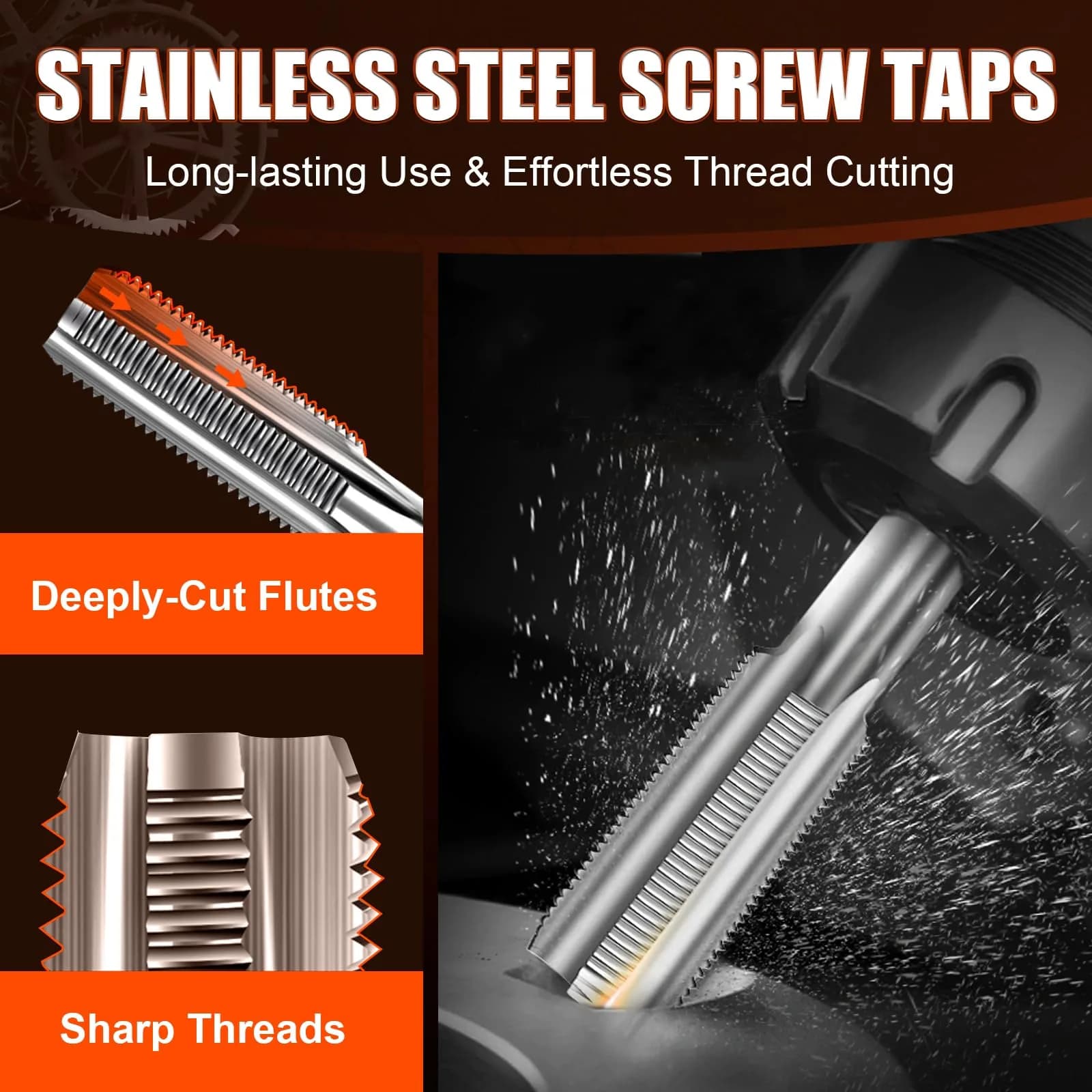 Coobeast M8x1.25 Thread Repair Kit with 30pcs 304 Stainless Steel Inserts | Professional Helicoil Rethreading Tool Set for Automotive Engine - view 4