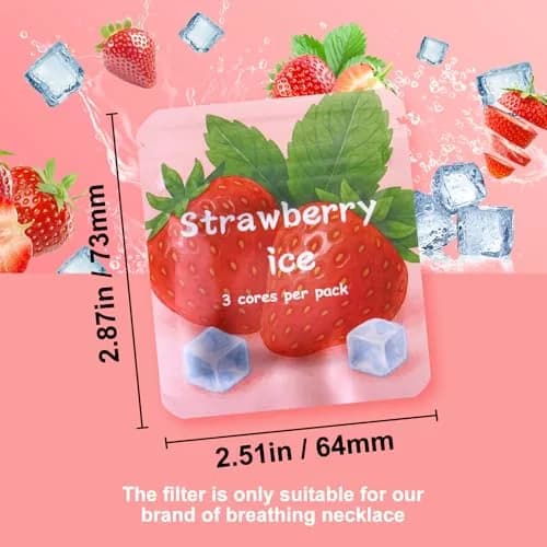 ASTOFLI Ice Fruits Flavoured Breathing Necklace with Resistance Filter & 3 Flavors | 24 inch (61 cm) Stainless Steel thumbnail 5
