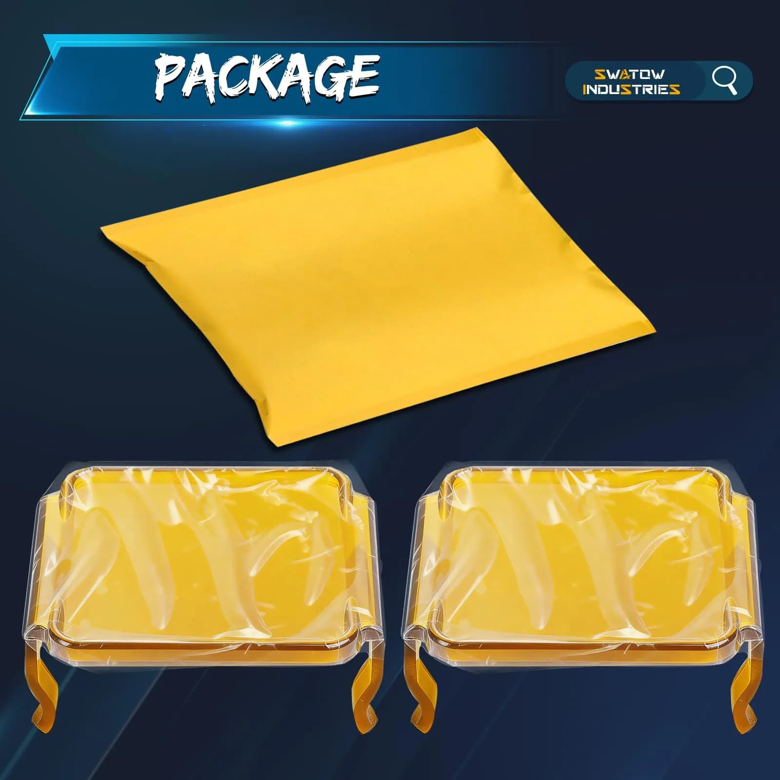 SWATOW INDUSTRIES Yellow 3 Inch LED Light Bar Covers (2-Pack) | Protects Pod Lights in Fog & Rain - view 7