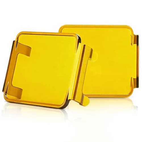 SWATOW INDUSTRIES Yellow 3 Inch LED Light Bar Covers (2-Pack) | Protects Pod Lights in Fog & Rain thumbnail 1