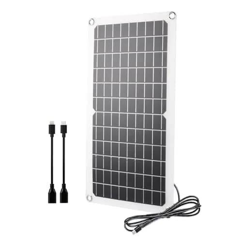 Soshine 15W 5V Solar Panel 2.0 Flexible Waterproof USB C Solar Charger 42.49cm (16.73in) | High-Efficiency Monocrystalline Output thumbnail 1