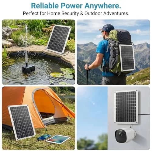 Soshine 15W 5V Solar Panel 2.0 Flexible Waterproof USB C Solar Charger 42.49cm (16.73in) | High-Efficiency Monocrystalline Output thumbnail 7