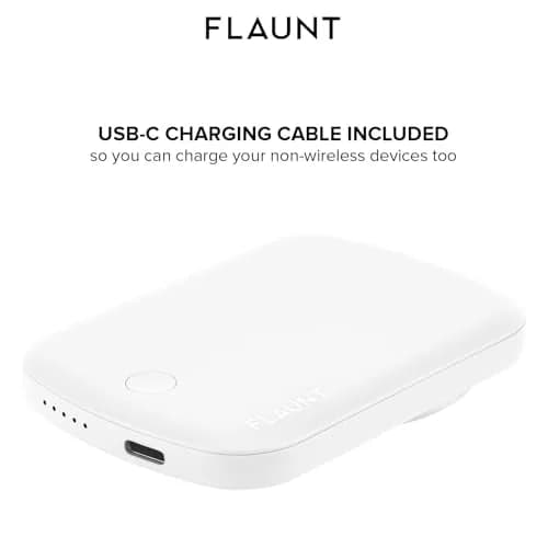 FLAUNT Wireless Power Bank 5000mAh | MagSafe & USB-C Portable Charger with LED Indicator thumbnail 6