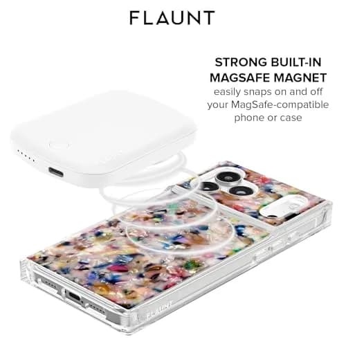 FLAUNT Wireless Power Bank 5000mAh | MagSafe & USB-C Portable Charger with LED Indicator thumbnail 2