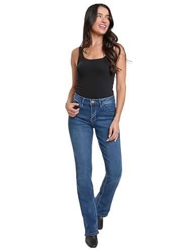 Royalty For Me Women's High Rise Curve Confidence Wannabettabutt Bootcut Jeans | Flattering Fit & Stretch Comfort thumbnail 4