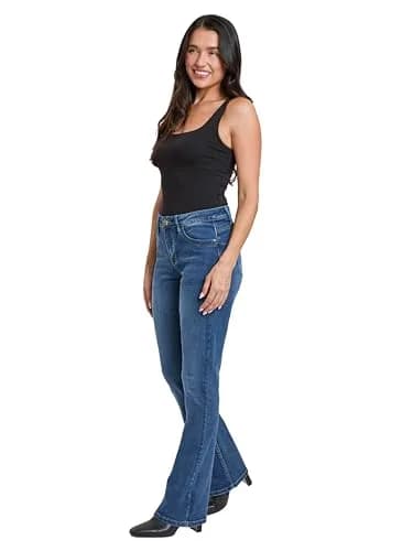 Royalty For Me Women's High Rise Curve Confidence Wannabettabutt Bootcut Jeans | Flattering Fit & Stretch Comfort thumbnail 6