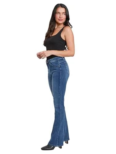 Royalty For Me Women's High Rise Curve Confidence Wannabettabutt Bootcut Jeans | Flattering Fit & Stretch Comfort thumbnail 2