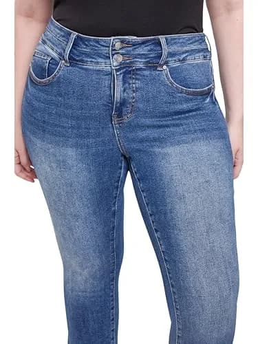 Royalty For Me Women's Plus Premium Stretch High Rise Bootcut Jeans, N Indigo Blue, 14W | Flattering Fit with Flexibility thumbnail 2
