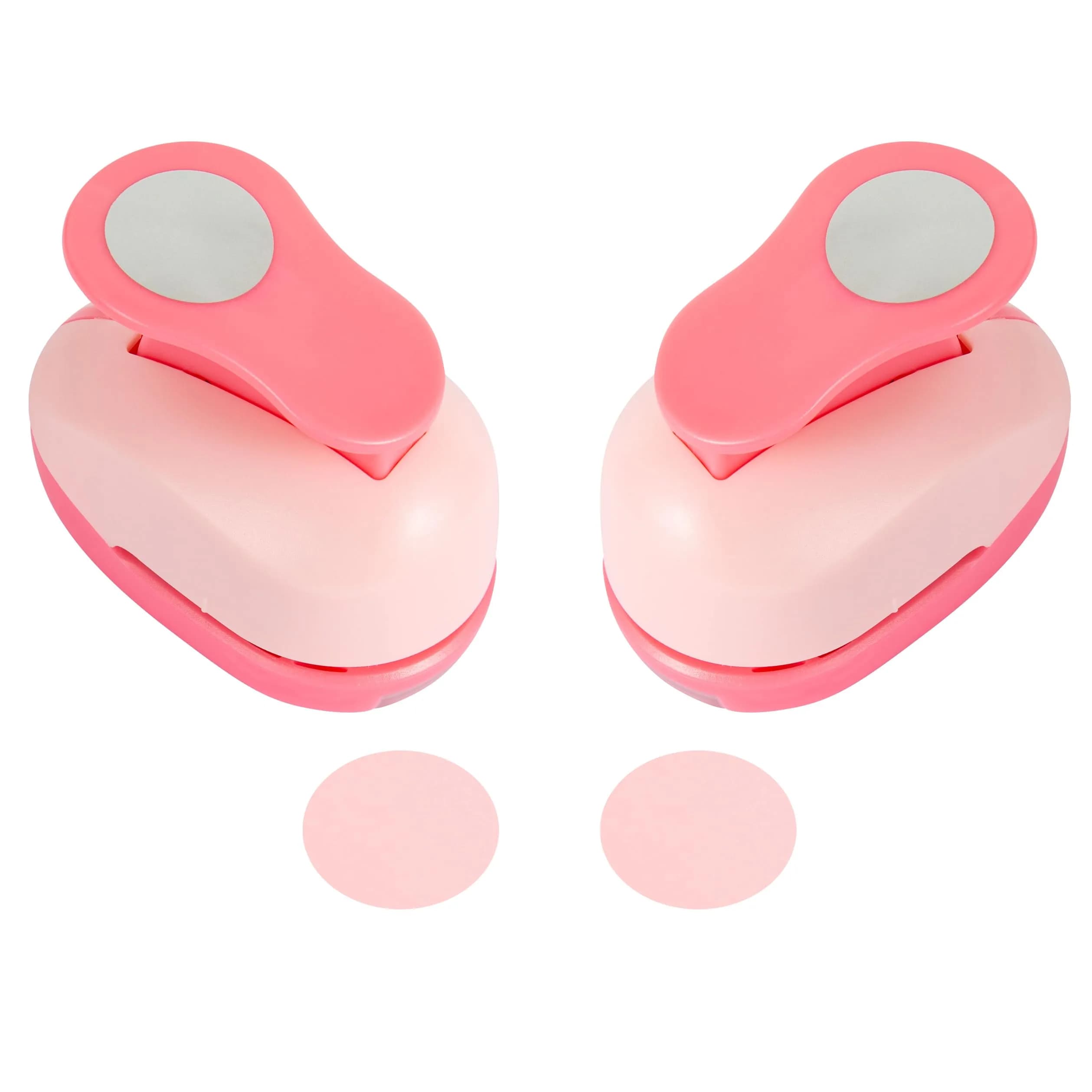 QIQQIKIN 1 inch Pink Circle Hole Punch | Craft Tool for Scrapbooking & Card Making - view 2