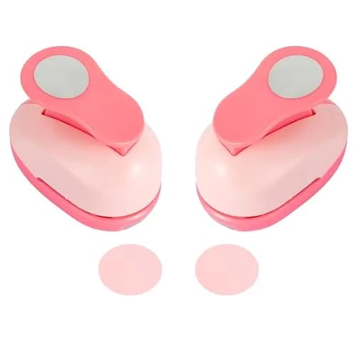 QIQQIKIN 1-Inch Circle Paper Punch Pink | Heavy Duty Craft Tool for Scrapbooking, Card Making, Gift Tags, Invitations thumbnail 2