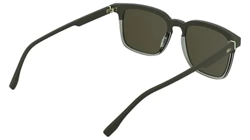 Lacoste Men's Sunglasses L6074S - Taupe/Transparent Taupe with Solid Khaki Lens | Geometric, Modern, RXable thumbnail 6