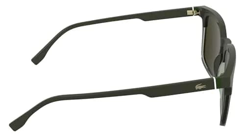 Lacoste Men's Sunglasses L6074S - Taupe/Transparent Taupe with Solid Khaki Lens | Geometric, Modern, RXable thumbnail 7