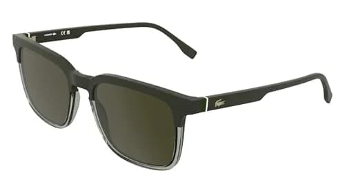 Lacoste Men's Sunglasses L6074S - Taupe/Transparent Taupe with Solid Khaki Lens | Geometric, Modern, RXable thumbnail 2