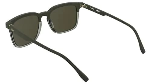 Lacoste Men's Sunglasses L6074S - Taupe/Transparent Taupe with Solid Khaki Lens | Geometric, Modern, RXable thumbnail 4