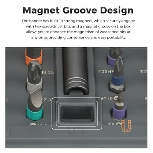 ANVANNA 42 in 1 Magnetic Screwdriver Set | Multi Bit, Compact & Portable (70-120 chars) thumbnail 6