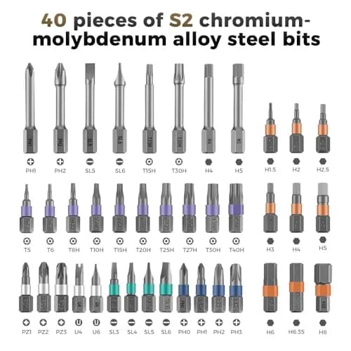 ANVANNA 42 in 1 Magnetic Screwdriver Set | Multi Bit, Compact & Portable (70-120 chars) thumbnail 3