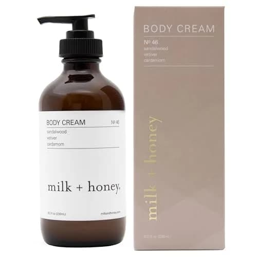 milk+honey No.46 Moisturizing Body Lotion, Sandalwood & Vetiver, 8 oz | Deep Hydration & Nourishment thumbnail 1