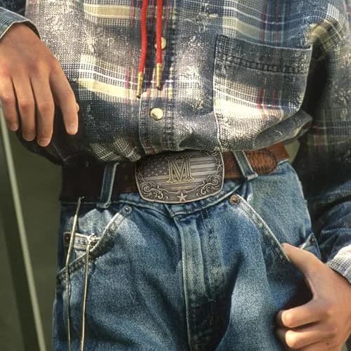 Flipslo Western Belt Buckle for Men Women Vintage Initial Letter M Cowboy Belt Buckle Texas Rodeo Buckle hebillas vaqueras para hombre thumbnail 7