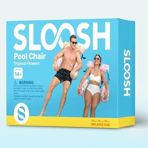 Sloosh Inflatable Pool Floats Lounge Chairs 2-Pack | 113 kg (250 lb) Weight Capacity thumbnail 8