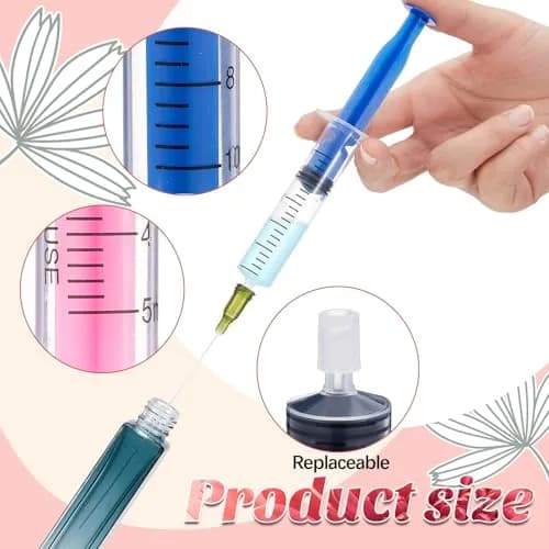 Geiserailie 6 Pcs Perfume Syringe Extractor 5ml 10ml Rainbow | Decant Kit for Perfumes & Liquids thumbnail 3