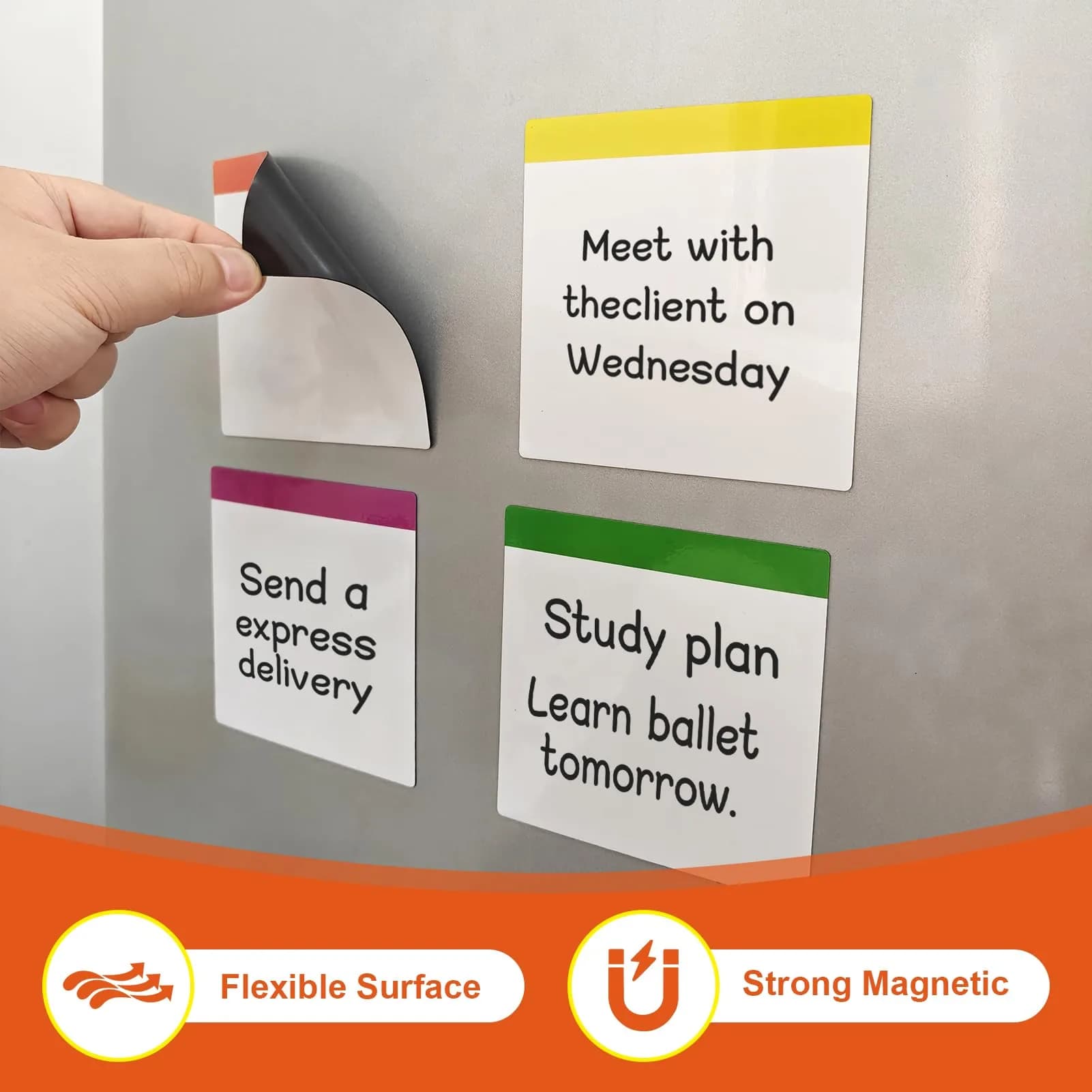 NIUBIKLUS Magnetic Dry Erase Board Labels 3" x 3" (7.6cm x 7.6cm) | 36 Pack for Office & Classroom - view 6