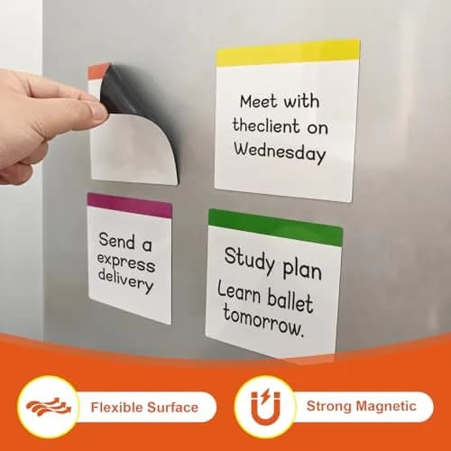 NIUBIKLUS Magnetic Dry Erase Board Labels 3" x 3" (7.6cm x 7.6cm) | 36 Pack for Office & Classroom thumbnail 6