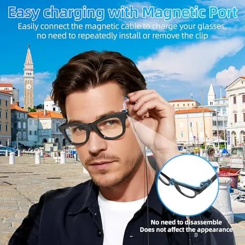 HIBLOKS Magnetic USB-C Charging Cable for Ray-Ban Meta & Oakley HSTN | Fast Magnetic Charging, 3.9ft, Durable TPE/TPU thumbnail 4