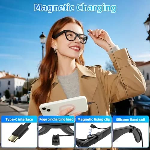 HIBLOKS Magnetic USB-C Charging Cable for Ray-Ban Meta & Oakley HSTN | Fast Magnetic Charging, 3.9ft, Durable TPE/TPU thumbnail 5
