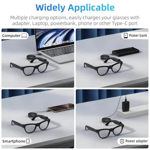 HIBLOKS Magnetic USB-C Charging Cable for Ray-Ban Meta & Oakley HSTN | Fast Magnetic Charging, 3.9ft, Durable TPE/TPU thumbnail 2