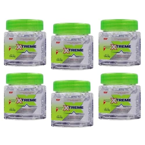 Xtreme Pro-Expert Hair Styling Gel - Clear, 24-Hour Hold, 6 Pack, 3.38 oz | Dependable Control & Shine thumbnail 1