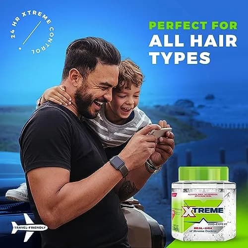 Xtreme Pro-Expert Hair Styling Gel - Clear, 24-Hour Hold, 6 Pack, 3.38 oz | Dependable Control & Shine thumbnail 4