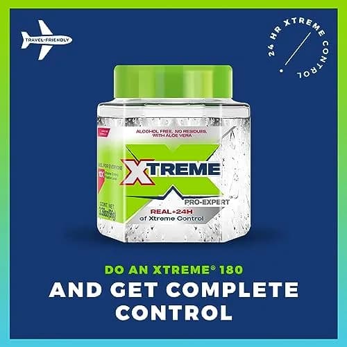Xtreme Pro-Expert Hair Styling Gel - Clear, 24-Hour Hold, 6 Pack, 3.38 oz | Dependable Control & Shine thumbnail 2